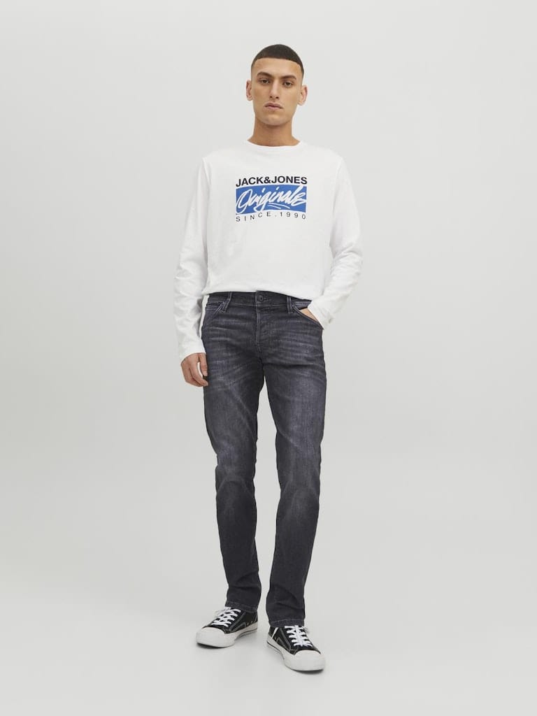 Vaquero super estrecho negro - JJIGLENN JJFOX BL 655 50SPS NOOS